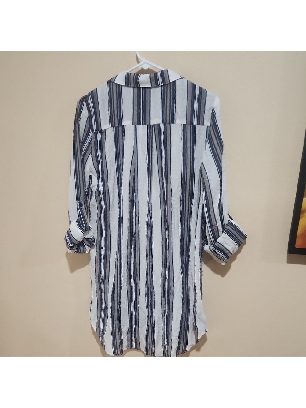 NWT Fashion Nova Navy and White Striped Dress, Large - Picture 5 of 6